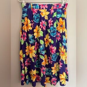 Jaclyn Smith Vintage Floral Midi Skirt 6
